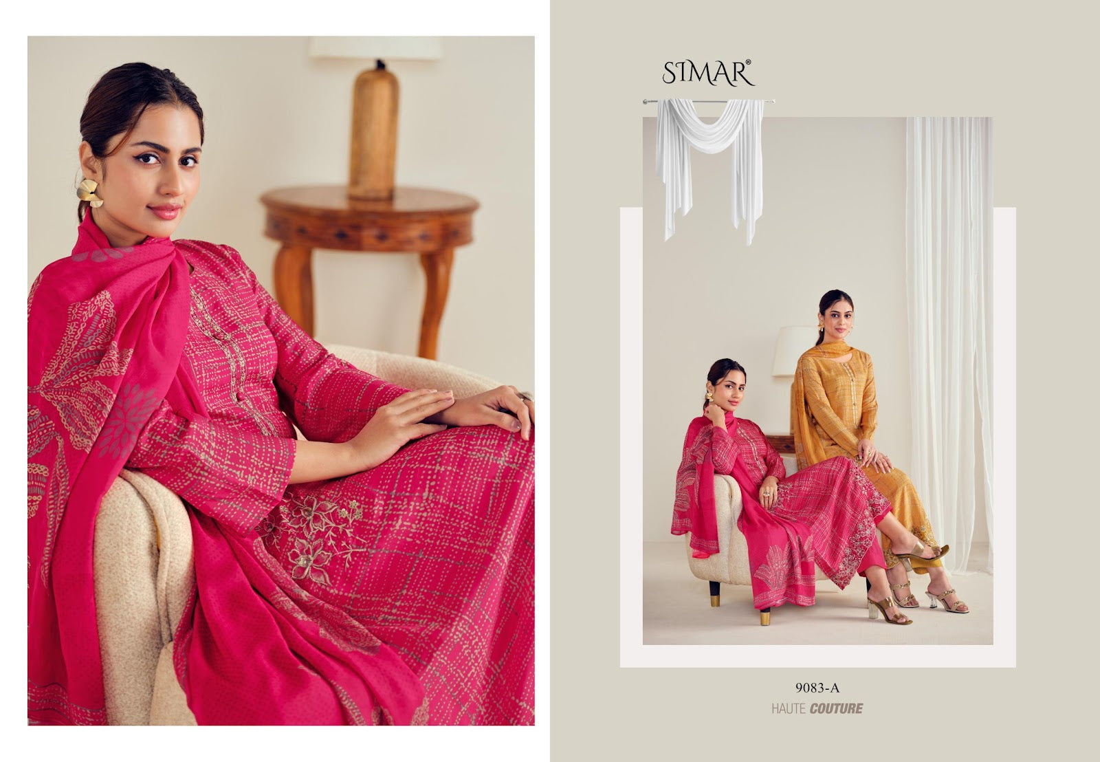 Zeenat Simar Pure Viscose Muslin Pant Style Suits Wholesale Rate