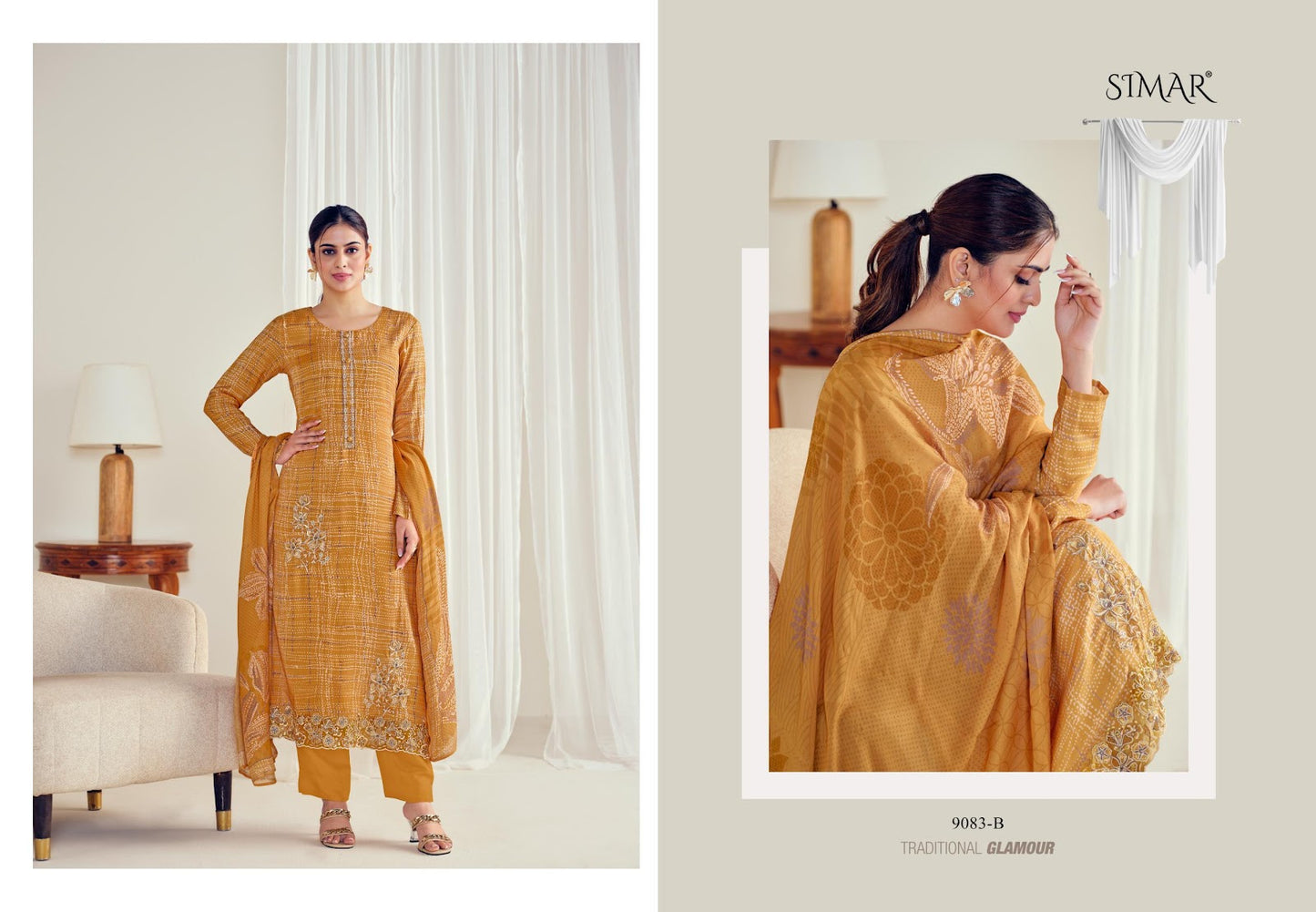 Zeenat Simar Pure Viscose Muslin Pant Style Suits Wholesale Rate