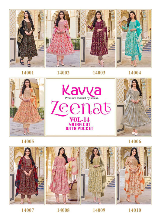 Zeenat Vol 14 Kavya Capsule Readymade Pant Style Suits Manufacturer