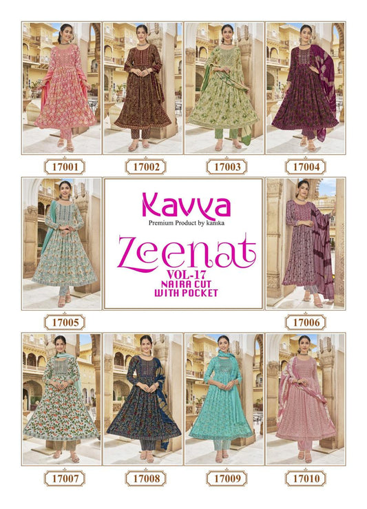 Zeenat Vol 17 Kavya Capsule Readymade Pant Style Suits Manufacturer Gujarat