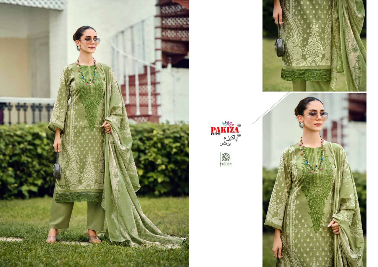 Zeenat Vol 18 Pakiza Prints Lawn Cotton Karachi Salwar Suits Wholesaler Gujarat