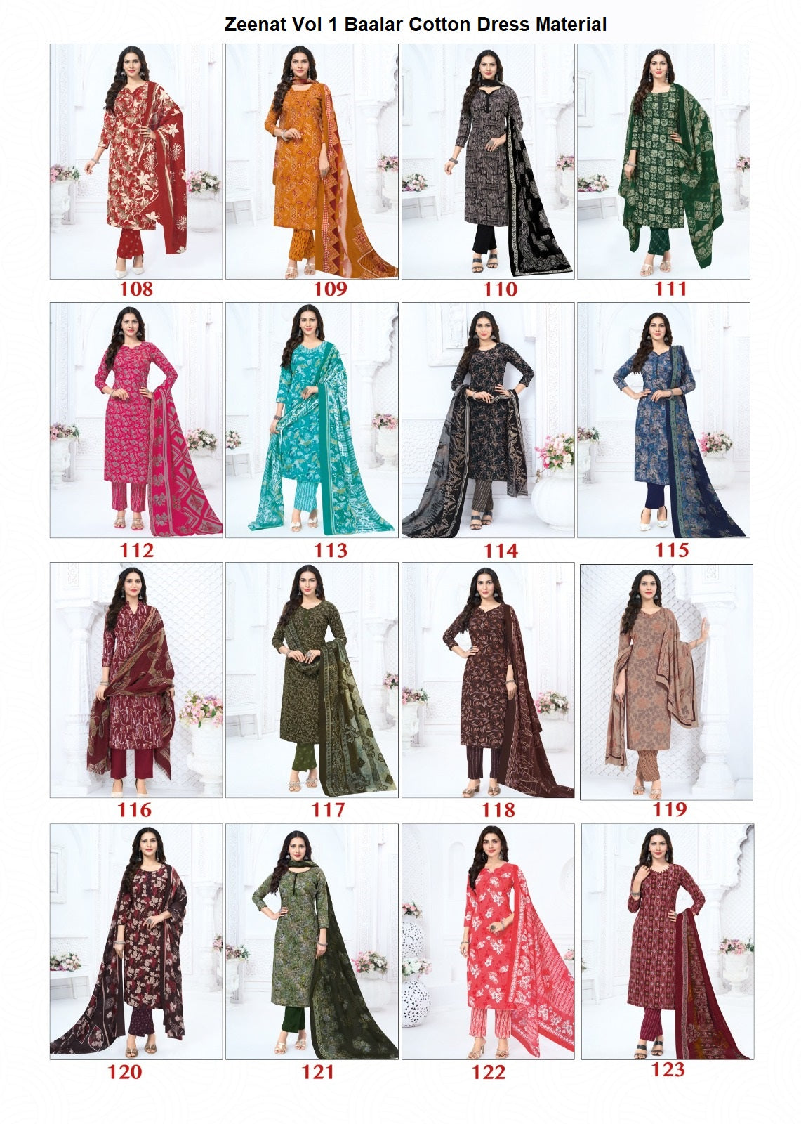 Zeenat Vol 1 Baalar Cotton Dress Material Manufacturer Gujarat