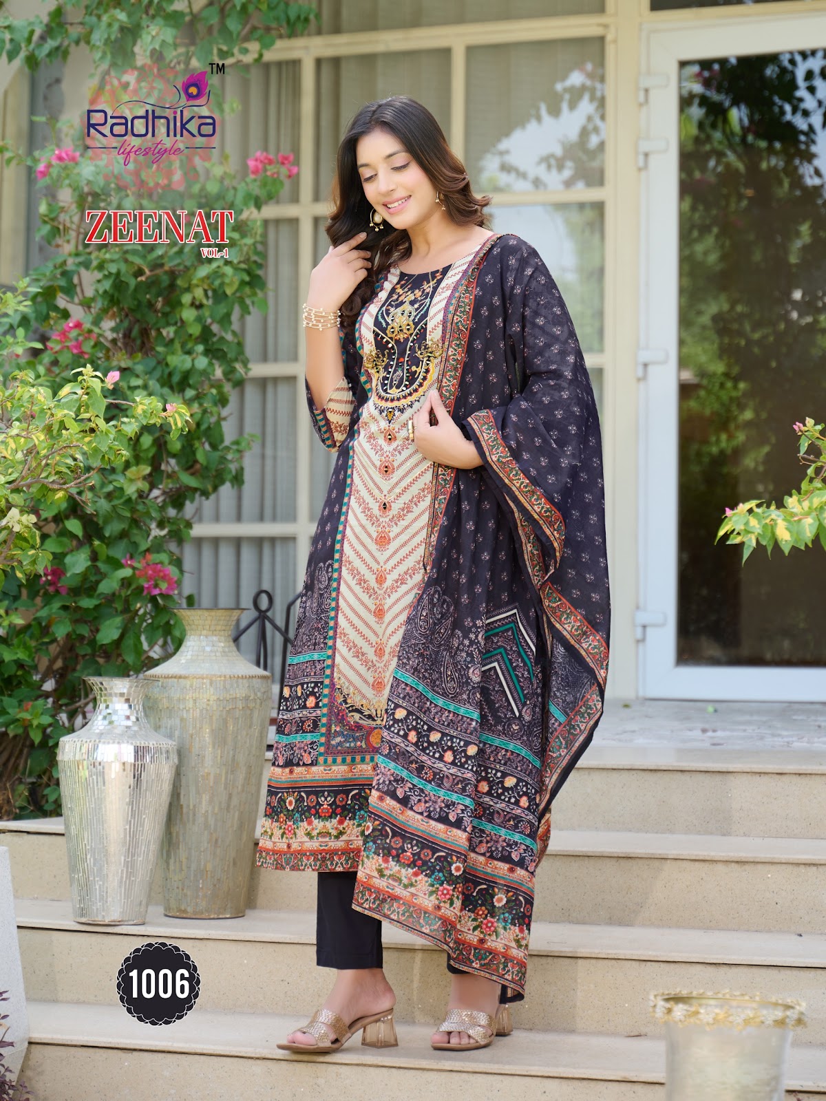 Zeenat Vol 1 Radhika Lifestyle Readymade Cotton Pant Suits Exporter