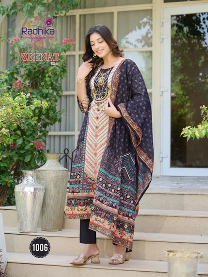 Zeenat Vol 1 Radhika Lifestyle Readymade Cotton Pant Suits Exporter