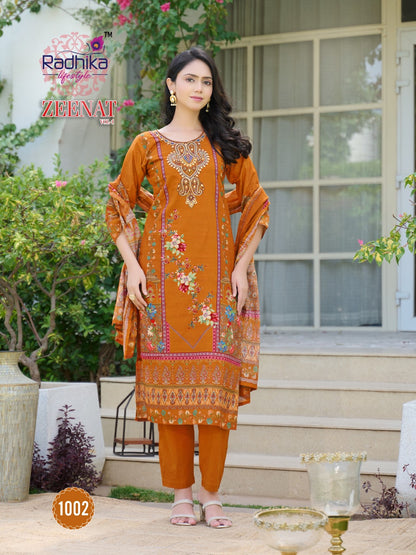 Zeenat Vol 1 Radhika Lifestyle Readymade Cotton Pant Suits Exporter