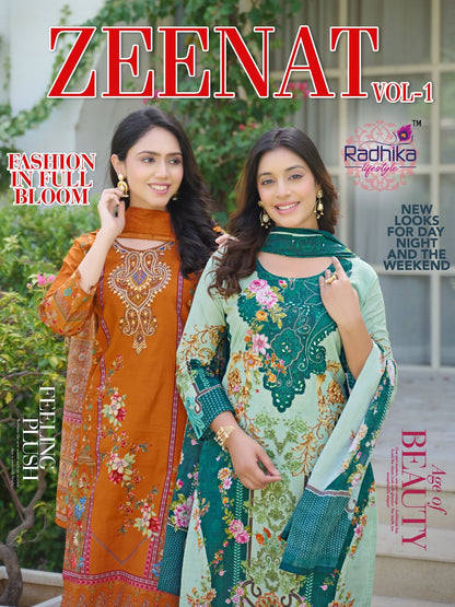 Zeenat Vol 1 Radhika Lifestyle Readymade Cotton Pant Suits Exporter