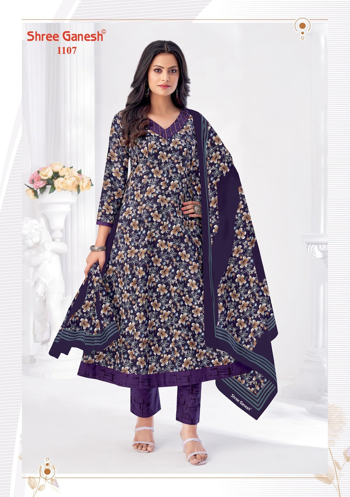 Zeenat Vol 1 Shree Ganesh Cotton Readymade Anarkali Suits Wholesale Price