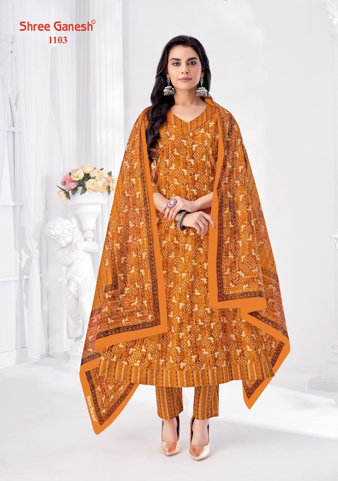 Zeenat Vol 1 Shree Ganesh Cotton Readymade Anarkali Suits Wholesale Price