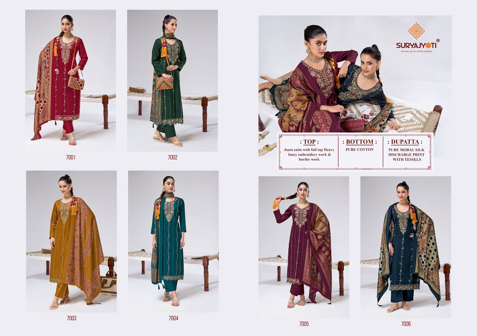 Zeenat Vol 1 Suryajyoti Jaam Satin Pant Style Suits Wholesale Price