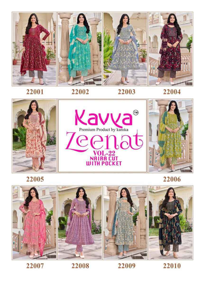 Zeenat Vol 22 Kavya Capsule Readymade Pant Style Suits Supplier India