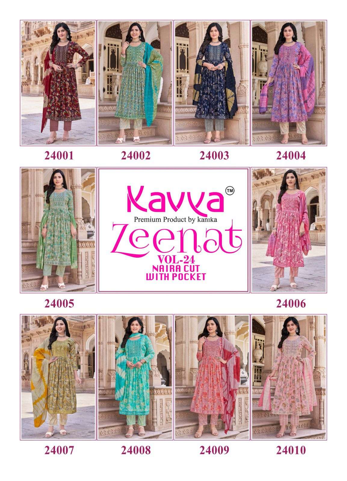 Zeenat Vol 24 Kavya Capsule Print Readymade Pant Style Suits Wholesaler