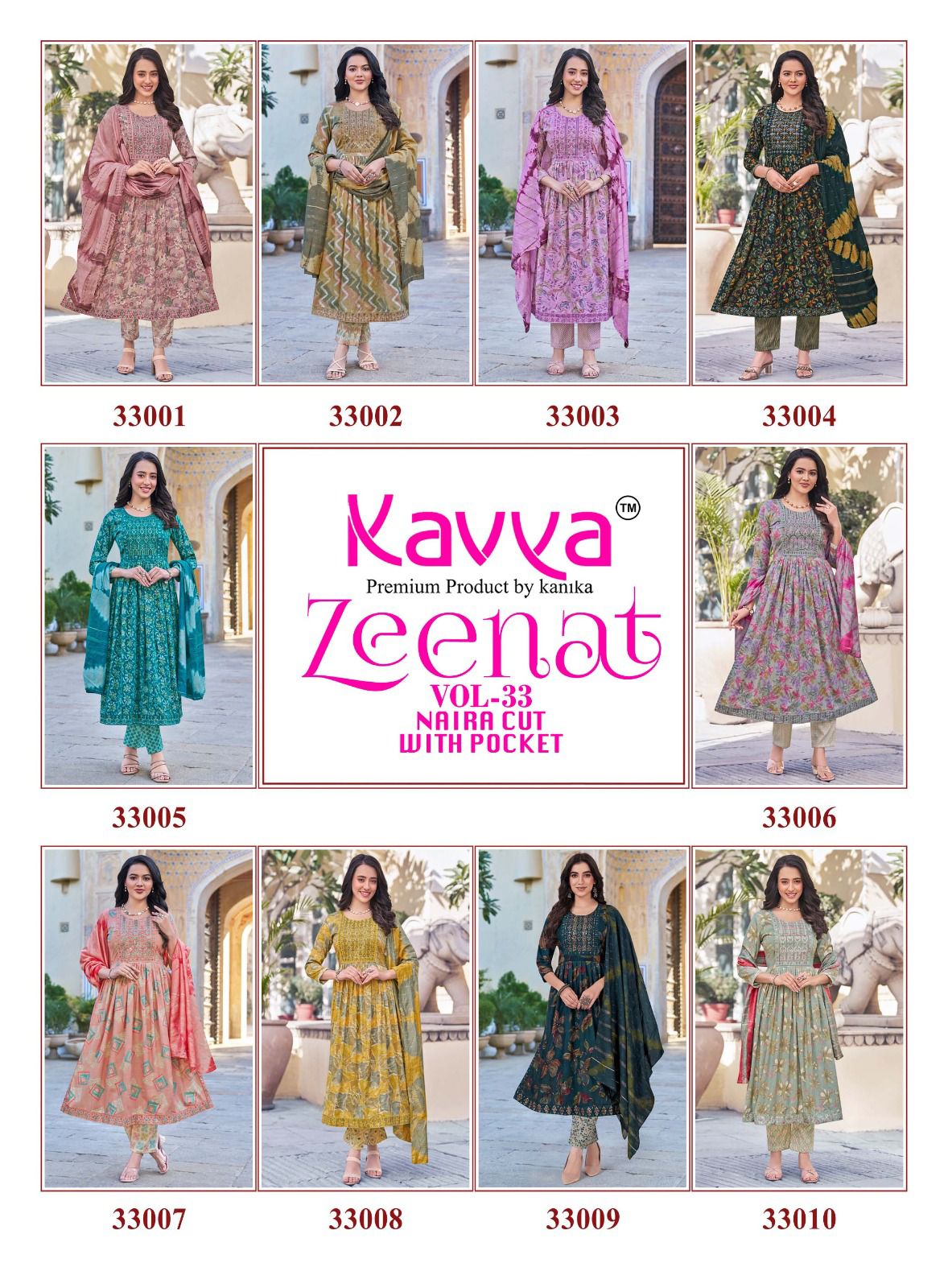Zeenat Vol 33 Kavya Readymade Pant Style Suits Wholesaler Ahmedabad