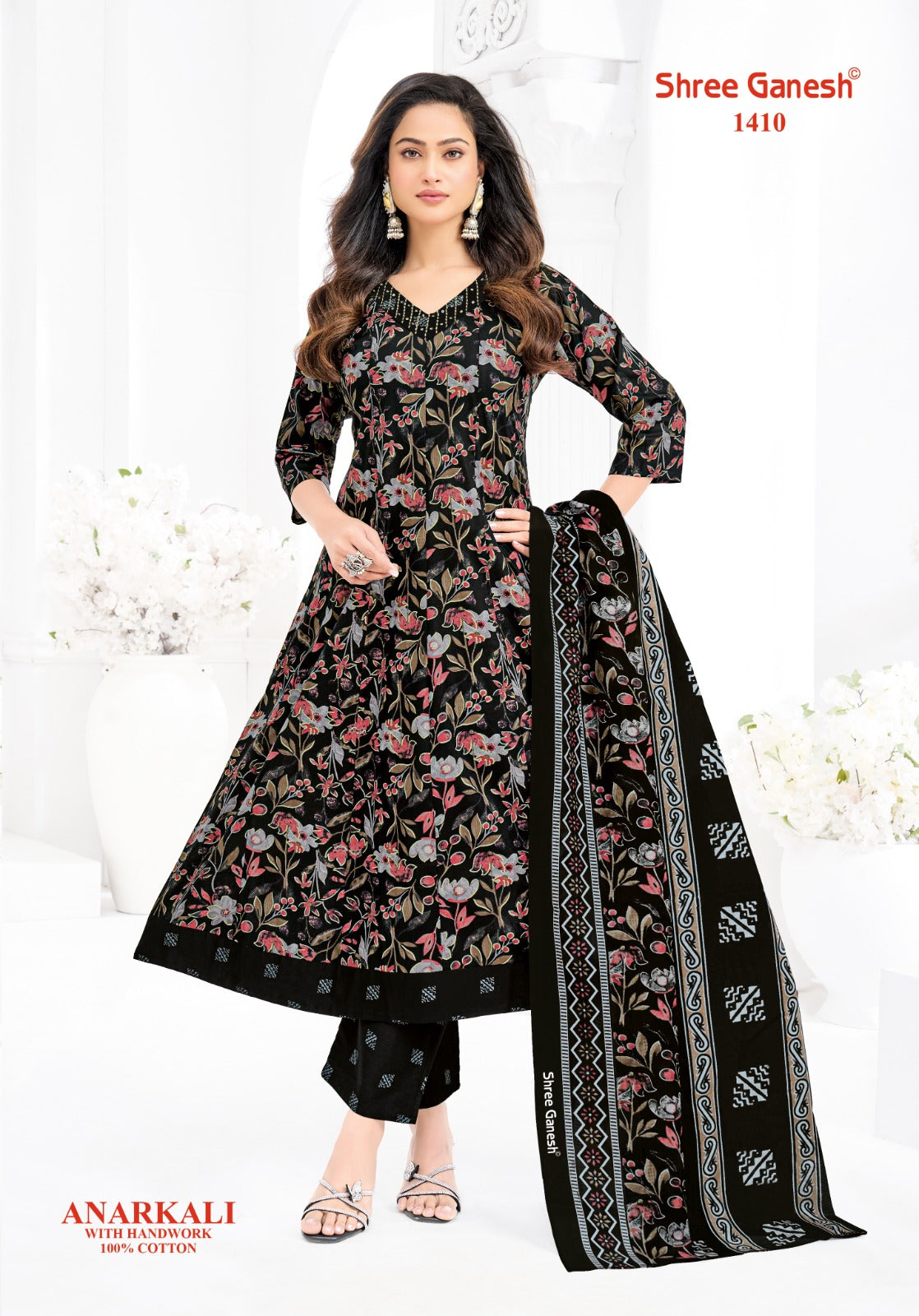 Zeenat Vol 4 Shree Ganesh Cotton Readymade Anarkali Suits Exporter Ahmedabad
