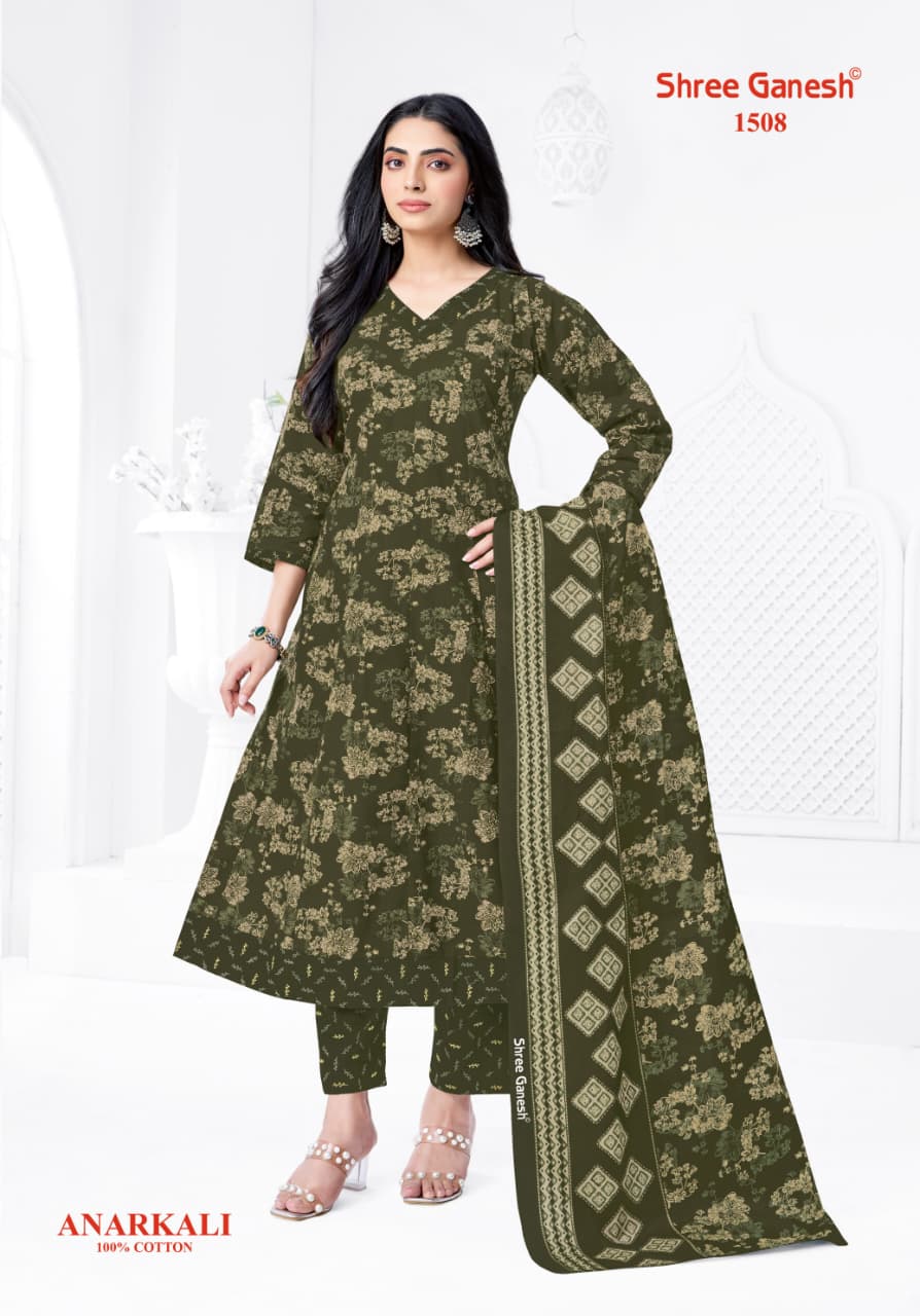 Zeenat Vol 5 Shree Ganesh Cotton Readymade Anarkali Suits Wholesale Rate