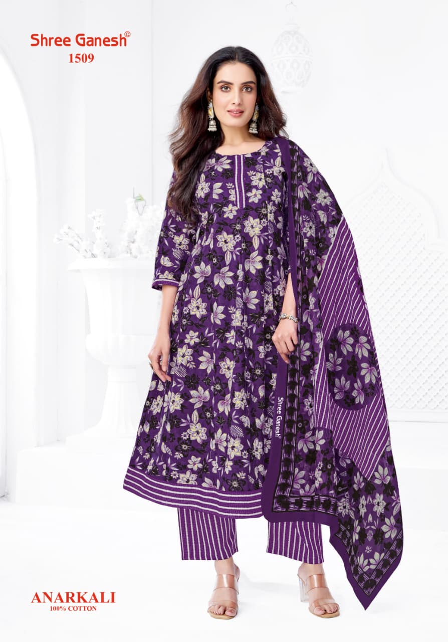 Zeenat Vol 5 Shree Ganesh Cotton Readymade Anarkali Suits Wholesale Rate