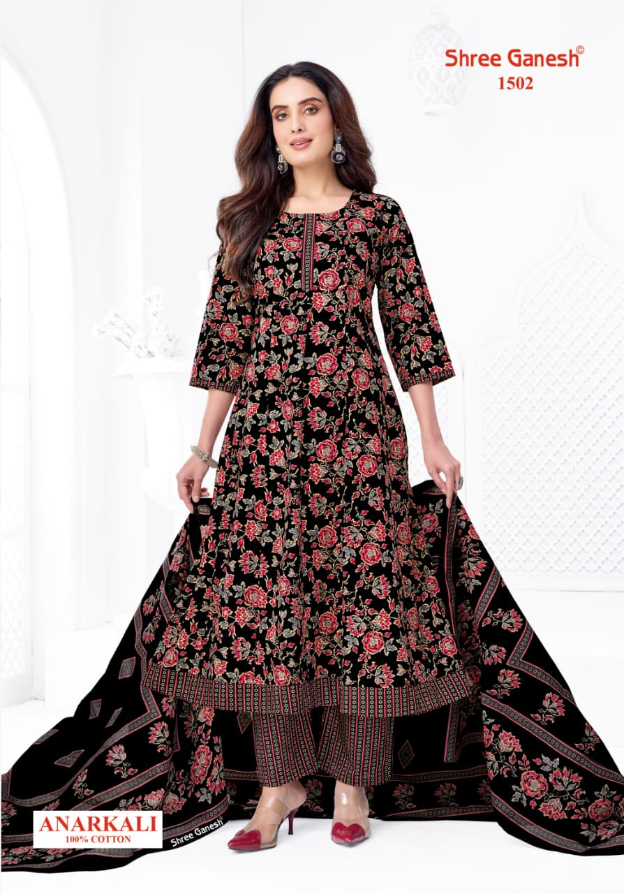 Zeenat Vol 5 Shree Ganesh Cotton Readymade Anarkali Suits Wholesale Rate