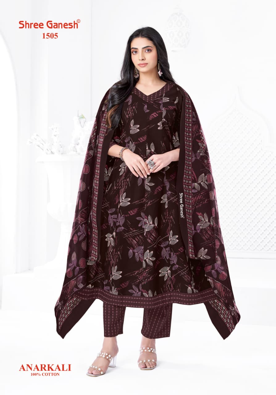 Zeenat Vol 5 Shree Ganesh Cotton Readymade Anarkali Suits Wholesale Rate