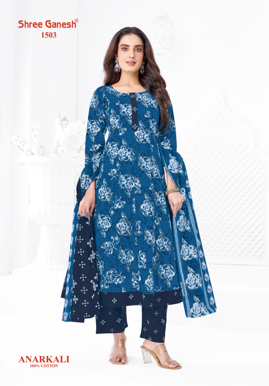 Zeenat Vol 5 Shree Ganesh Cotton Readymade Anarkali Suits Wholesale Rate