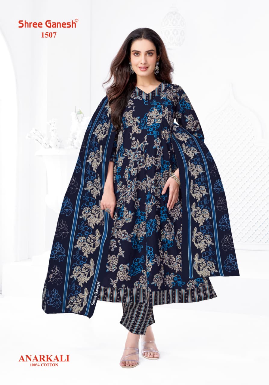 Zeenat Vol 5 Shree Ganesh Cotton Readymade Anarkali Suits Wholesale Rate