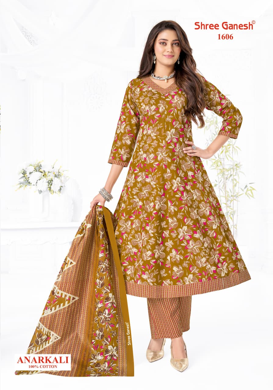 Zeenat Vol 6 Shree Ganesh Cotton Readymade Anarkali Suits Supplier India