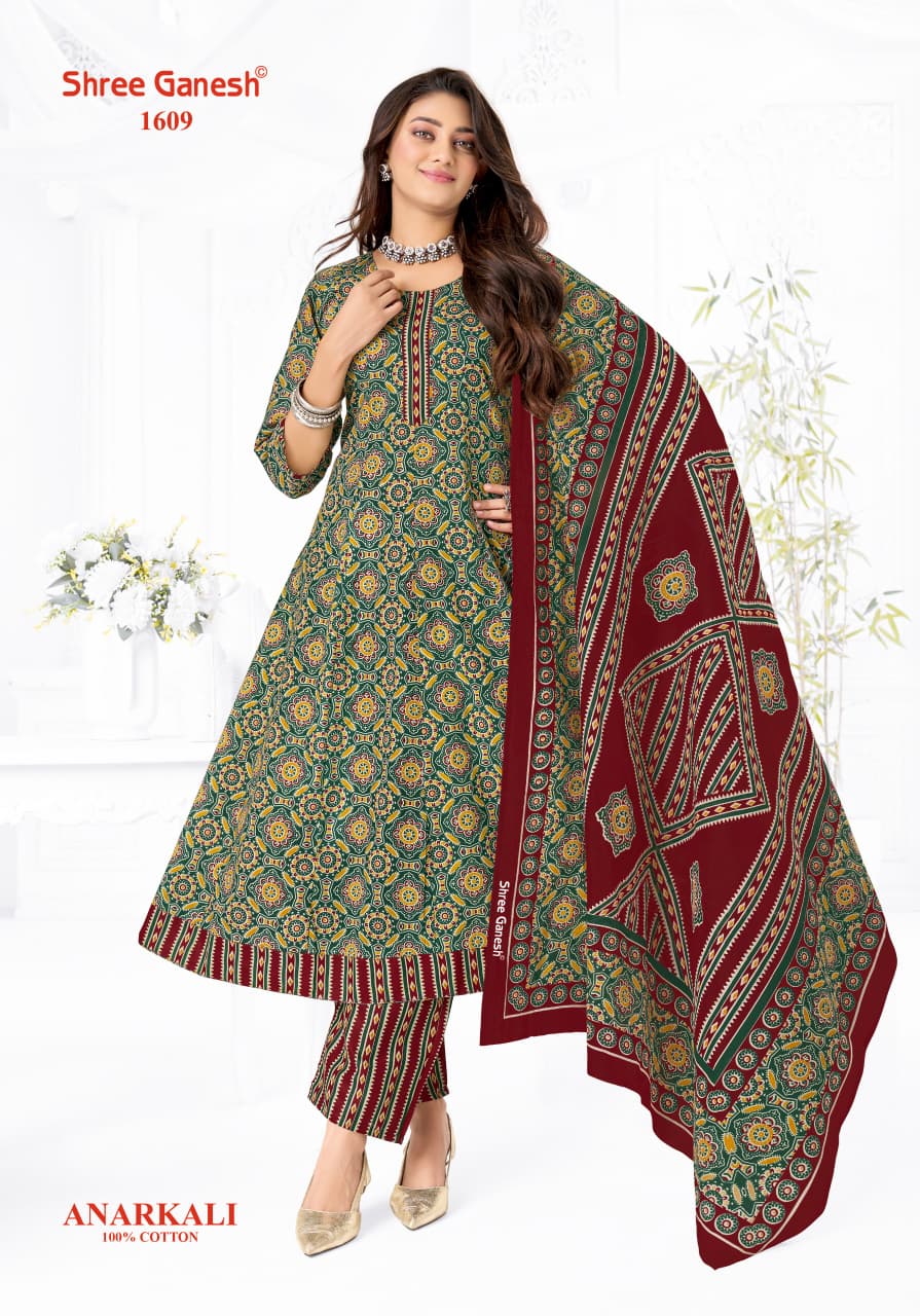 Zeenat Vol 6 Shree Ganesh Cotton Readymade Anarkali Suits Supplier India