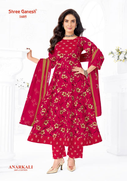 Zeenat Vol 6 Shree Ganesh Cotton Readymade Anarkali Suits Supplier India