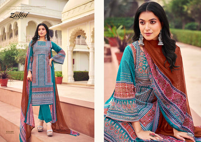 Zeeshan Zulfat Designer Cotton Karachi Salwar Suits Supplier India