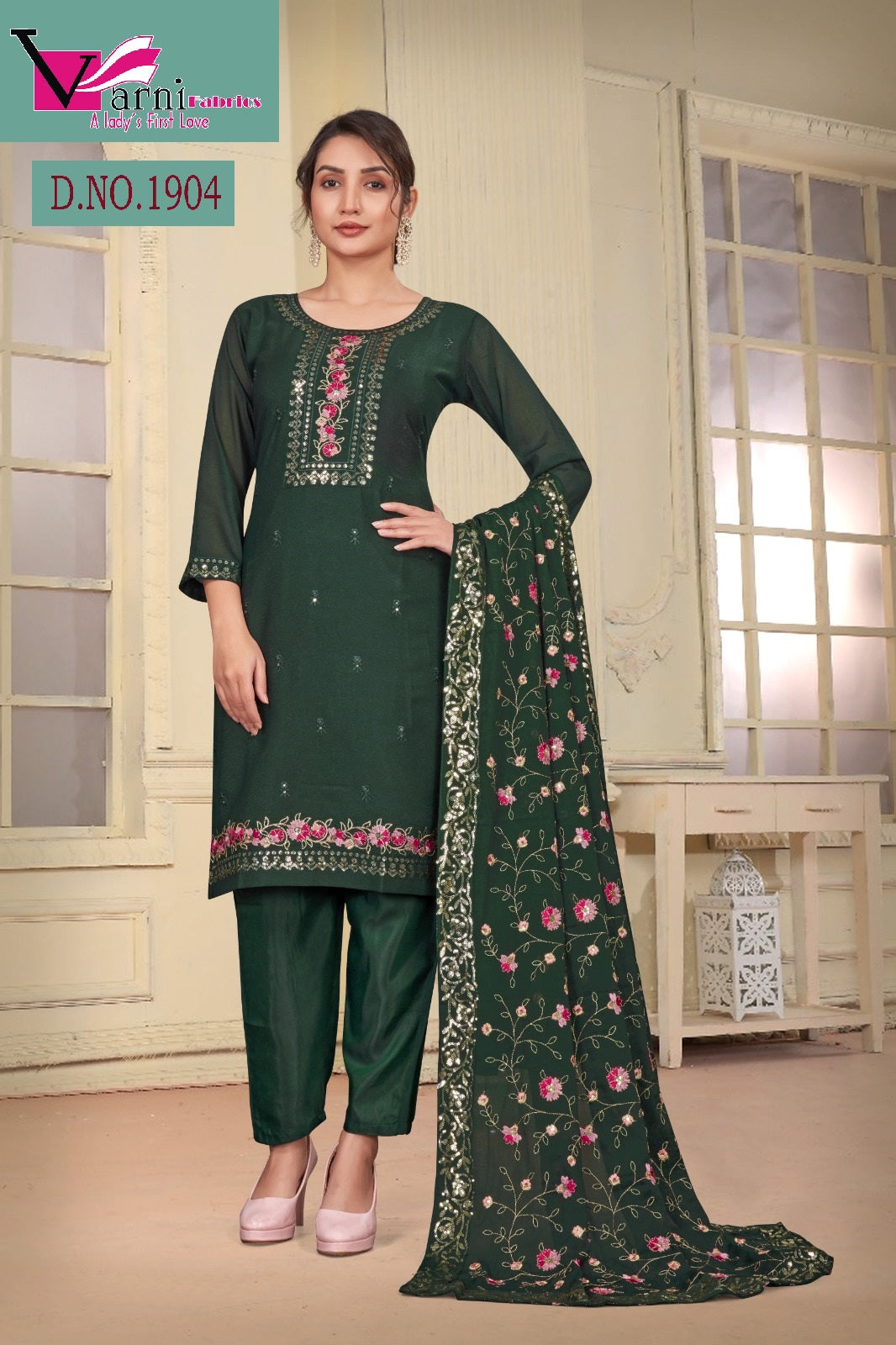 Zeeya Gopi 1901-1904 Varni Fabrics Georgette Readymade Pant Style Suits Wholesaler India
