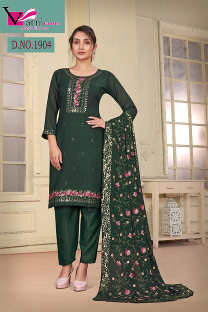 Zeeya Gopi 1901-1904 Varni Fabrics Georgette Readymade Pant Style Suits Wholesaler India