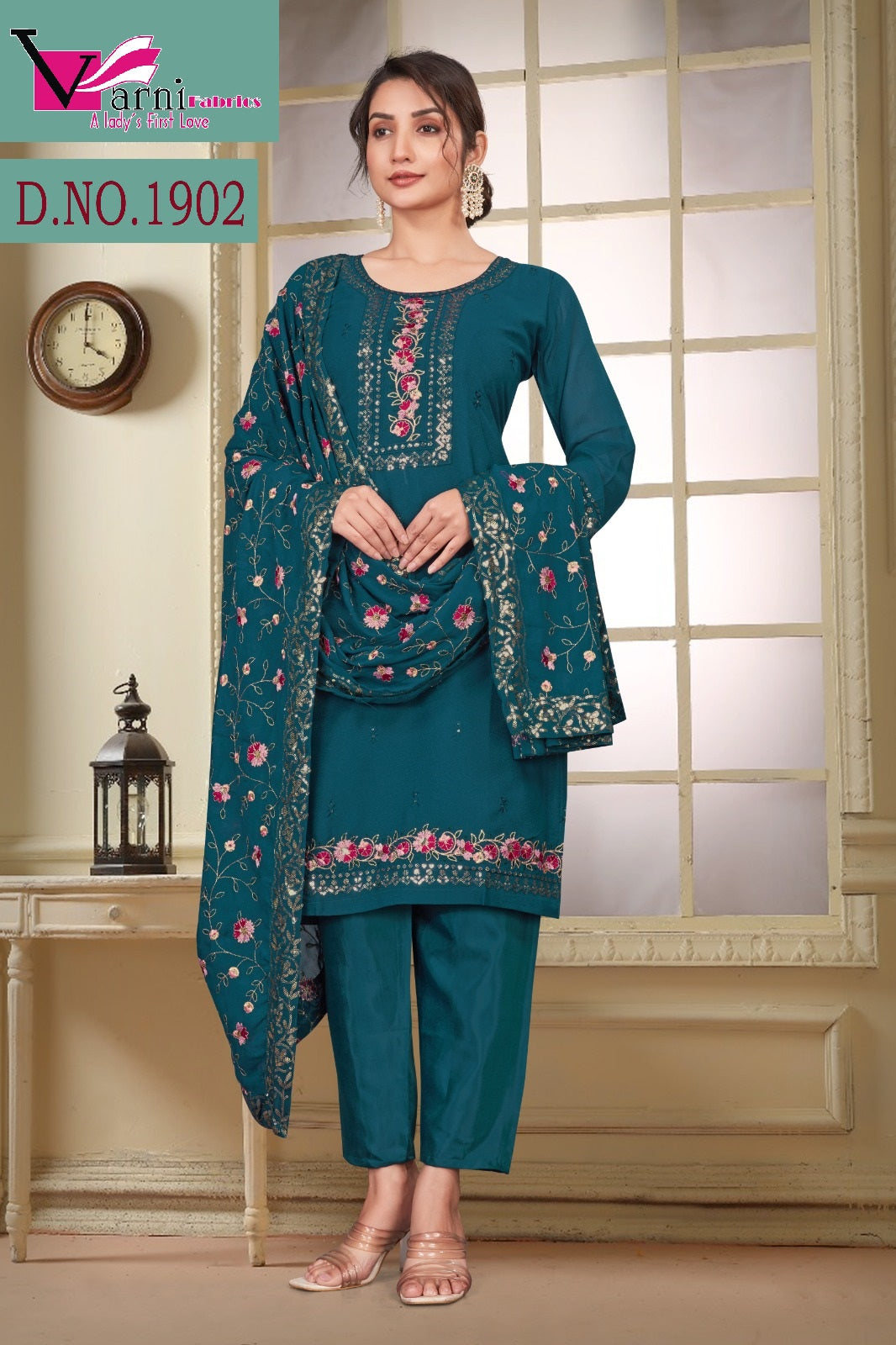 Zeeya Gopi 1901-1904 Varni Fabrics Georgette Readymade Pant Style Suits Wholesaler India