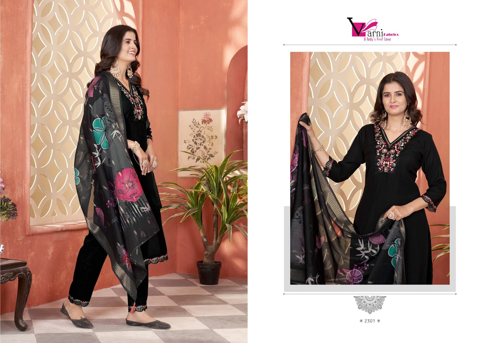 Zeeya Rohini Varni Fabrics Roman Silk Readymade Suits Wholesaler
