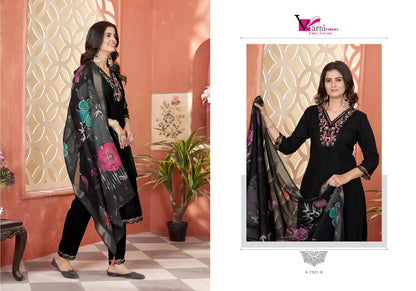 Zeeya Rohini Varni Fabrics Roman Silk Readymade Suits Wholesaler