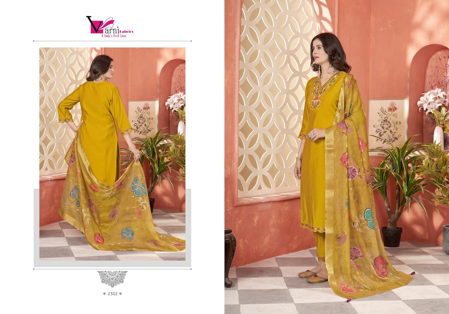 Zeeya Rohini Varni Fabrics Roman Silk Readymade Suits Wholesaler