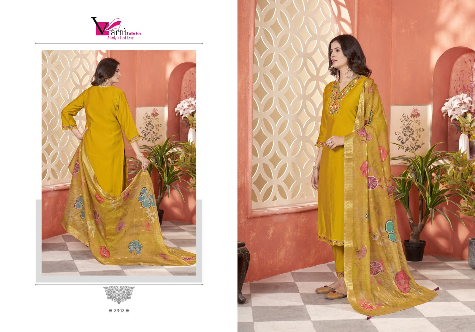Zeeya Rohini Varni Fabrics Roman Silk Readymade Suits Wholesaler