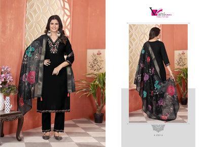 Zeeya Rohini Varni Fabrics Roman Silk Readymade Suits Wholesaler
