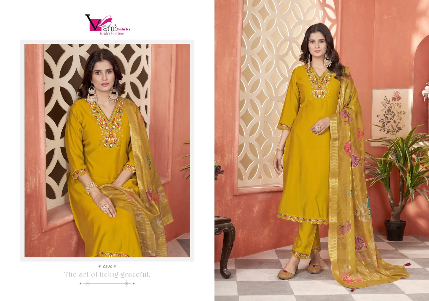 Zeeya Rohini Varni Fabrics Roman Silk Readymade Suits Wholesaler