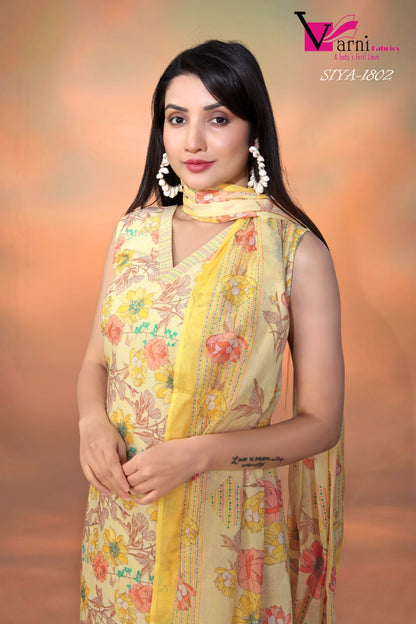 Zeeya Siya 1801-1803 Varni Fabrics Cambric Cotton Readymade Suits Wholesale Rate