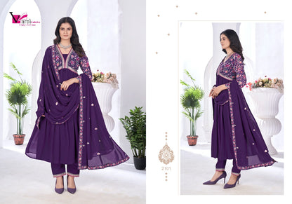Zeeya Vaishnavi Varni Fabrics Georgette Readymade Pant Style Suits Wholesale Price