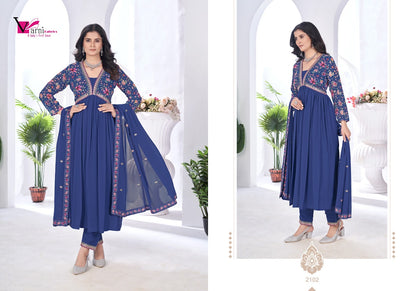 Zeeya Vaishnavi Varni Fabrics Georgette Readymade Pant Style Suits Wholesale Price