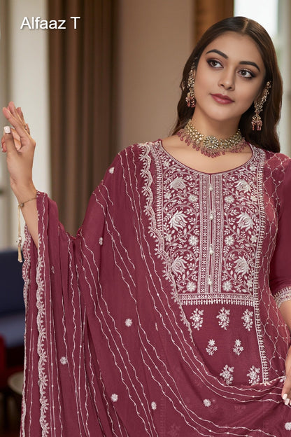 Zeeya Vol 2 Alfaaz T Chinon Readymade Plazzo Style Suits Exporter India