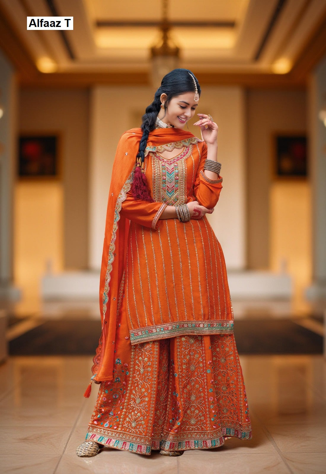 Zeeya Vol 5 Alfaaz T Chinon Readymade Plazzo Style Suits Supplier Ahmedabad