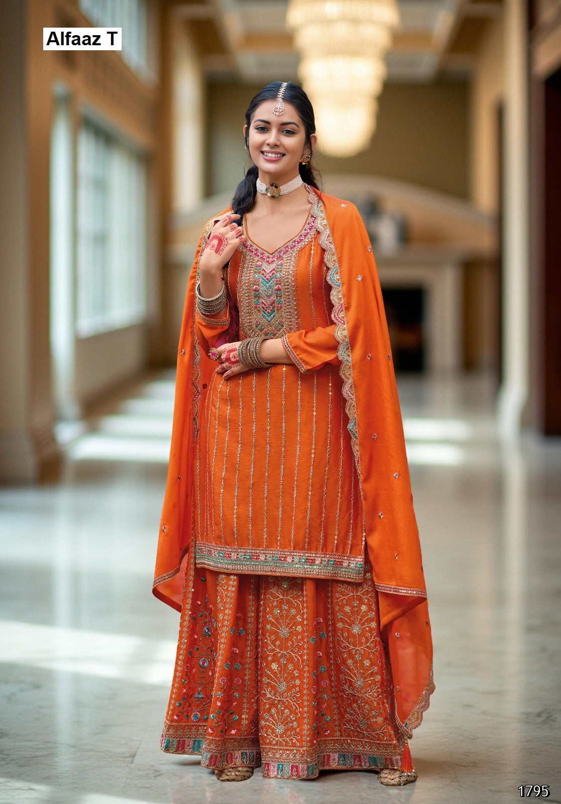 Zeeya Vol 5 Alfaaz T Chinon Readymade Plazzo Style Suits Supplier Ahmedabad