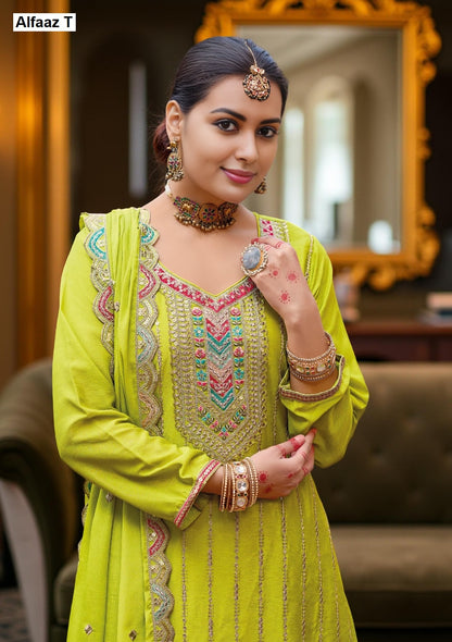 Zeeya Vol 5 Alfaaz T Chinon Readymade Plazzo Style Suits Supplier Ahmedabad