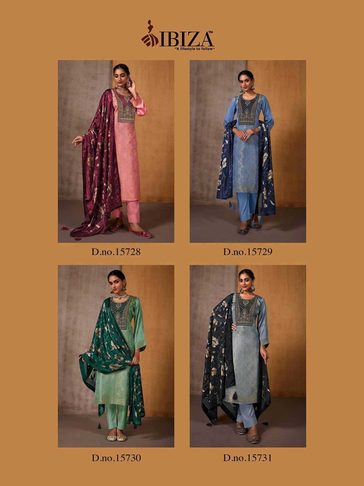 Zeffa Ibiza Silk Jacquard Velvet Suits Supplier India