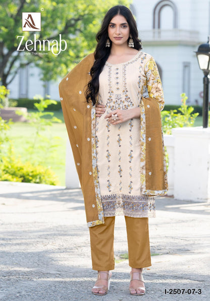 Zehnab Alok Viscose Reyon Karachi Salwar Suits Manufacturer Ahmedabad