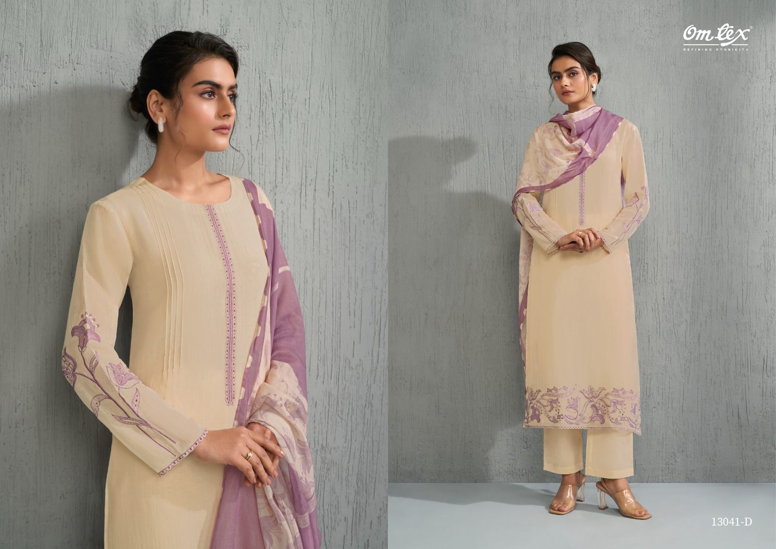 Zehra Omtex Mal Chanderi Pant Style Suits Wholesaler