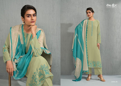 Zehra Omtex Mal Chanderi Pant Style Suits Wholesaler