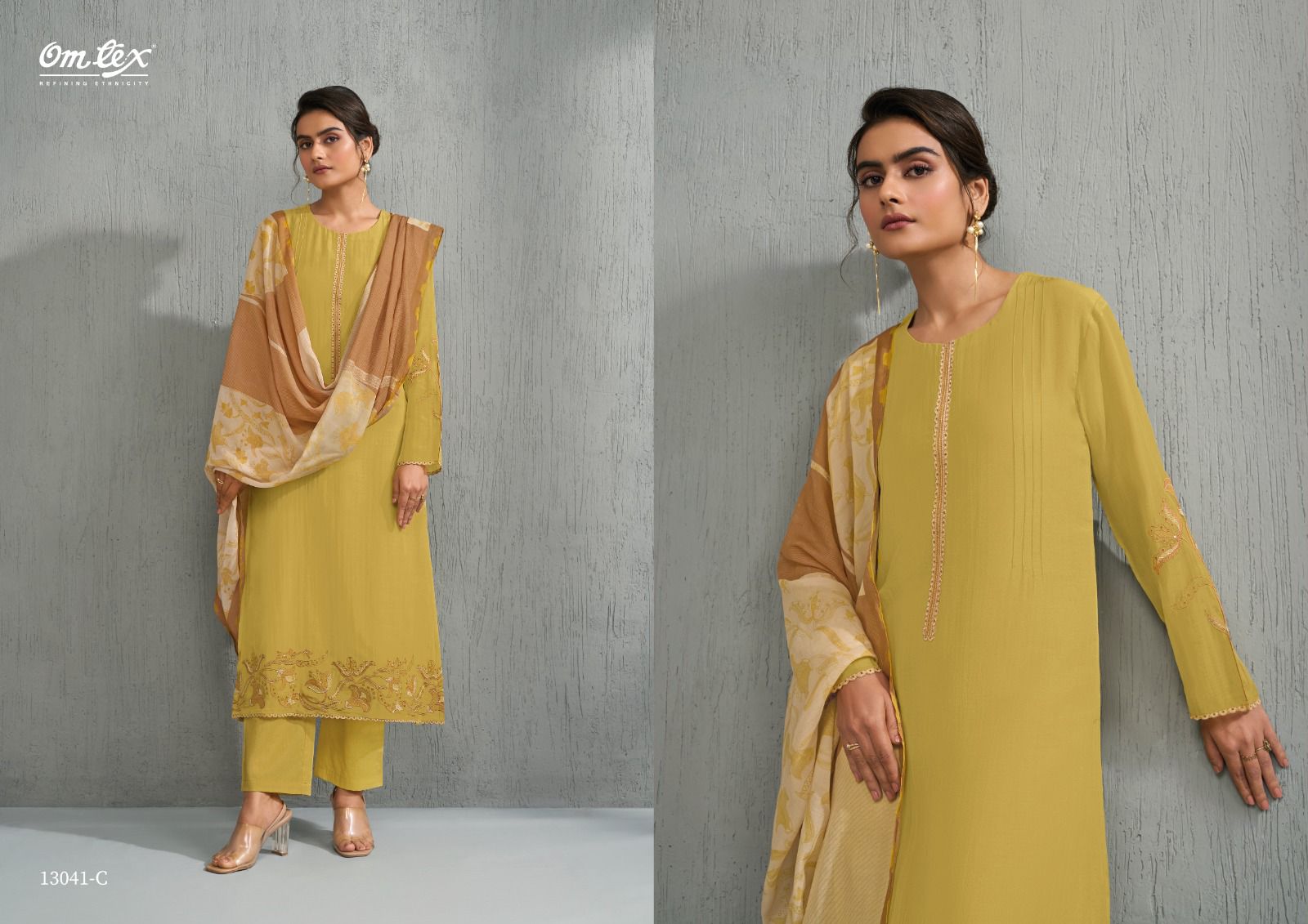 Zehra Omtex Mal Chanderi Pant Style Suits Wholesaler