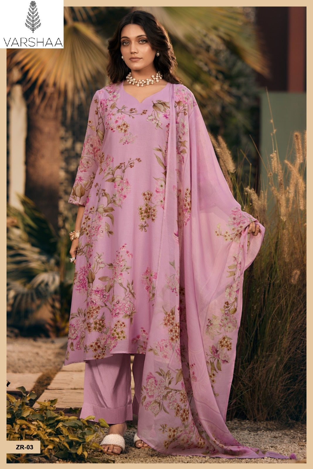 Zehra Varshaa Mul Chanderi Pant Style Suits Exporter India