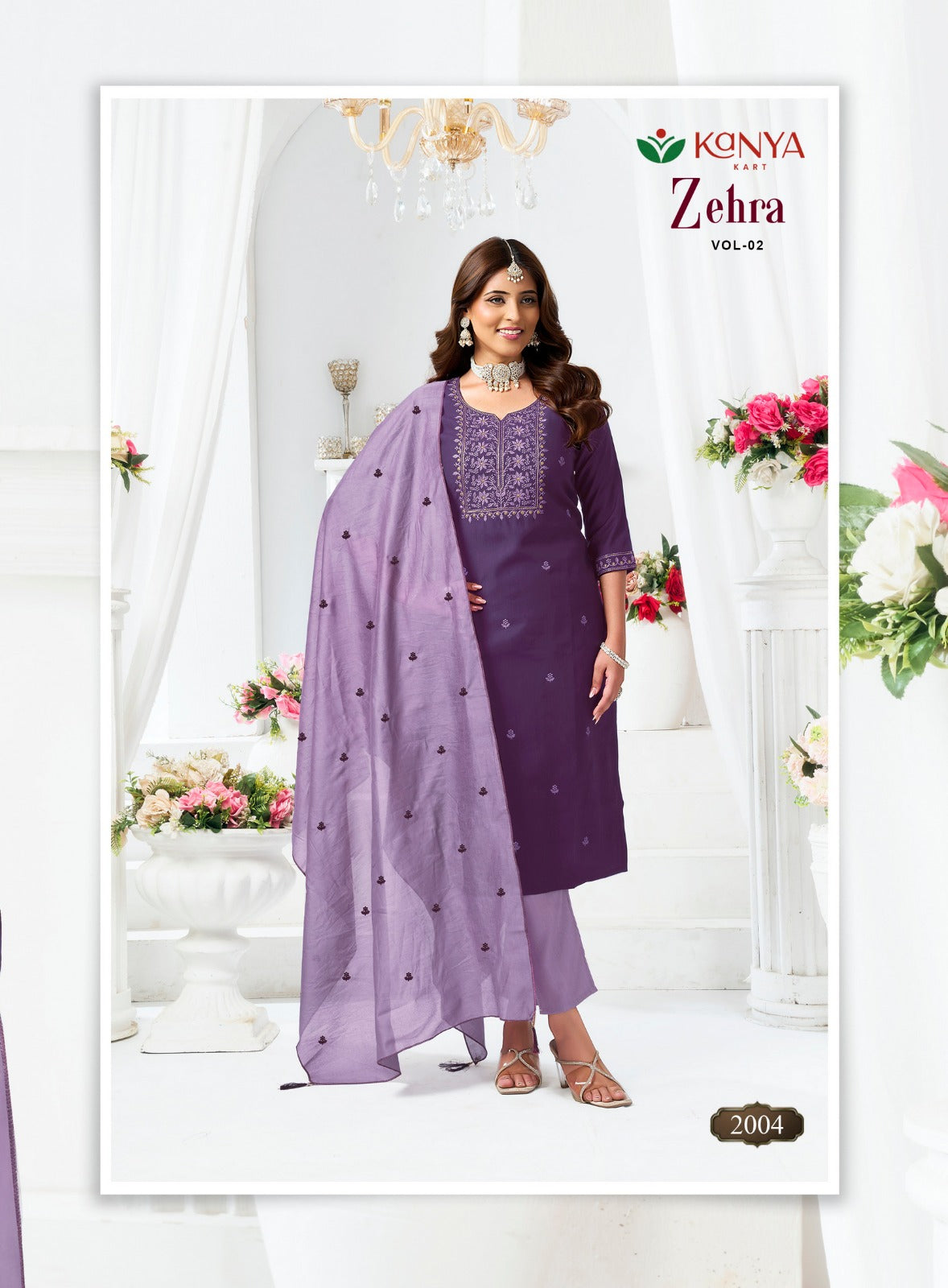 Zehra Vol 2 Kanya Kart Vertican Readymade Pant Style Suits Exporter India